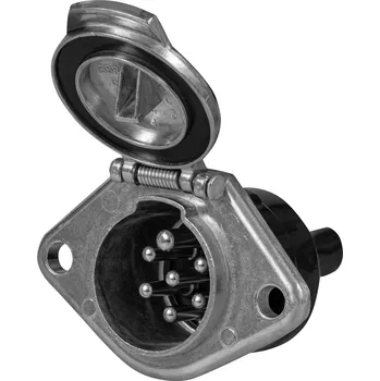 Přívěs k motorovému vozidlu SecoRüt ES024 zásuvka pro zapojení přívěsu [kabel s volným koncem - 7 pólová zásuvka typu N pro zapojení přívěsu] litý hliník