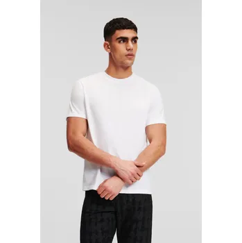 Pánské tričko TRIČKO KARL LAGERFELD KAMEO LOGO T-SHIRT WHITE