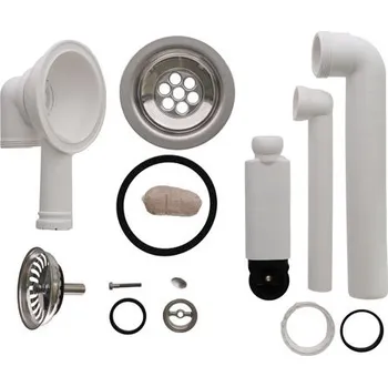 Sifon Villeroy & Boch - Ručně ovládaná odtoková a přepadová souprava, nerezová ocel 82760061