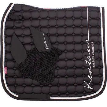Vybavení pro koně Kentaur Podsedlová dečka s náušníky, drezurní - černá