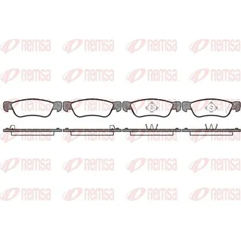 Brzdová destička Sada brzdových destiček, kotoučová brzda REMSA 0295.04