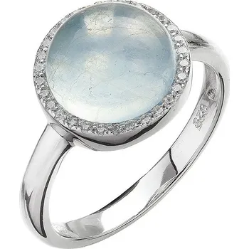Šperk EVOLUTION GROUP CZ Stříbrný prsten s pravým aquamarinem - velikost 52 - 15022.3
