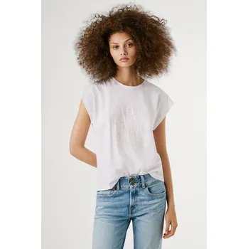 Dámské tričko Pepe Jeans Dámské tričko AZA Barva: bílá, Velikost: XL