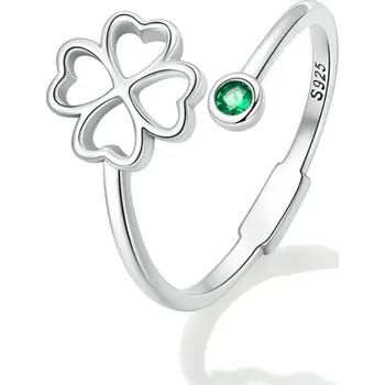 Prsten GRACE Silver Jewellery Stříbrný prsten Čtyřlístek pro štěstí - stříbro 925/1000 P-SCR843/32 nastavitelná Stříbrná