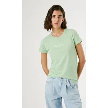 Pepe Jeans Dámské tričko NEW VIRGINIA SS N Barva: zelená, Velikost: L