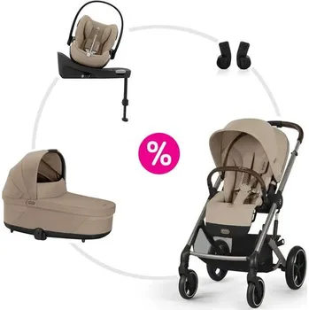 Kočárek Cybex set Balios S Lux + korba + Cloud G + základna + adaptéry 2025 - Almond Beige