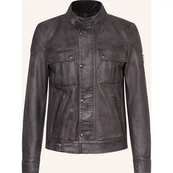 Pánská bunda Belstaff Pánská Kožená Bunda Legacy Gangster, tmavě šedá, 48
