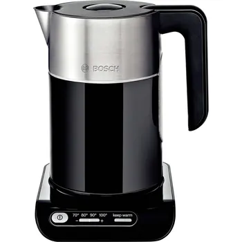 Rychlovarná konvice Bosch Wasserkocher 1,5L Styline schwarz rychlovarná konvice, černá, TWK8613P