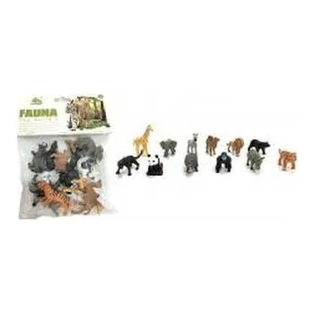 plyšák Zestaw 12 dzikich zwierząt PCV 20x16cm