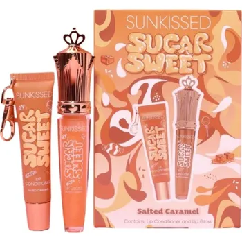 Přípravek na rty Sunkissed lesk a balzam na rty Sugar Sweet, Salted Caramel, 6ml+16ml