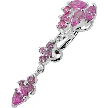 Piercing Šperky4U Stříbrný piercing do pupíku - BP01132-P