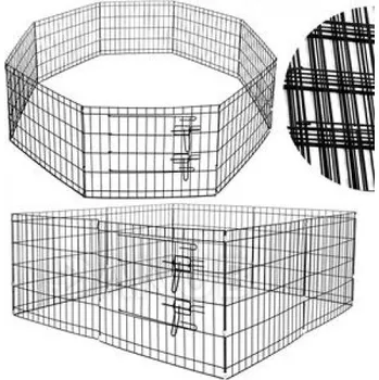 Ohrádka pro zvířátka skládací - 160 x 47 cm - černá