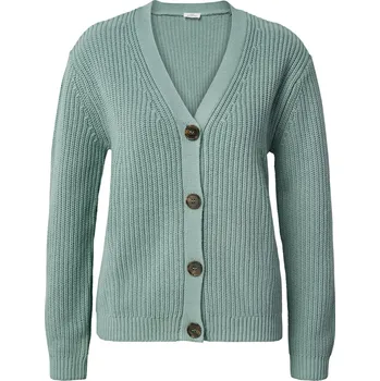 Dámský svetr 706202 - Tchibo - Kardigan z hrubého úpletu - pro ženy - vel. L 44/46 - barva: zelená