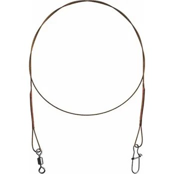 Delphin ocelové lanko s obratlíkem a karabinkou Bomb! 1x7 Délka: 30cm, Nosnost (kg): 12kg