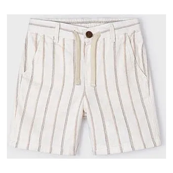 Chlapecké kraťasy dětské pruhované kraťasy s příměsí lnu Mayoral 3289-90 velikost 134