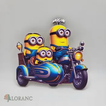 Dekorativní magnet Loranc Magnetka na dort - Mimoni na motorce