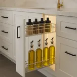 Paradox Výsuvný koš UNIX s tlumením / Lesklý chrom Levý 150 mm Plno výsuv