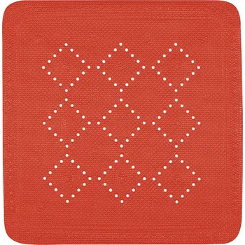 Protiskluzová podložka Spirella protiskluzová podložka do sprchy ALASKA, červená, PVC, 55 x 55 cm
