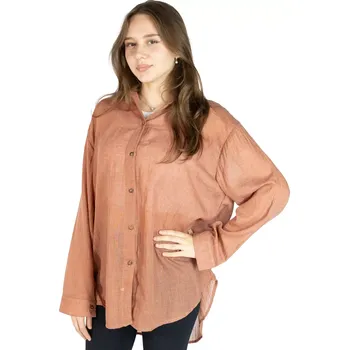 Dámská halenka Dámská košile Savitree Burnt Bronzite, jednobarevná, Sittar UNI