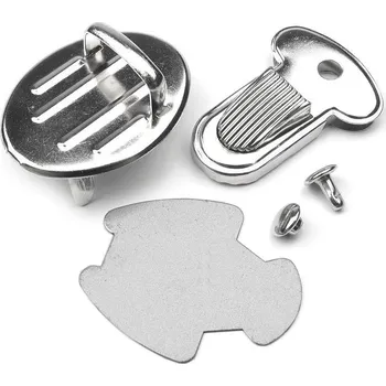 Pro Háčkování Zapínání na kabelku oválné nikl, 2 sady