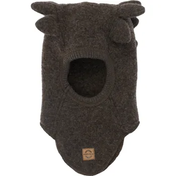 Kukla Mikk-Line Mikk - Line kojenecká vlněná merino kukla 50048 - Dark Brown Melange Velikost: 62/68 MERINO VLNA