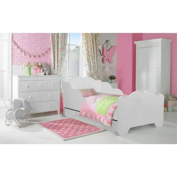 Postel ADRK Postel CASIMO, CH-Cas-W-160-E098, 160x80 cm se zásuvkou a matrací, bílá