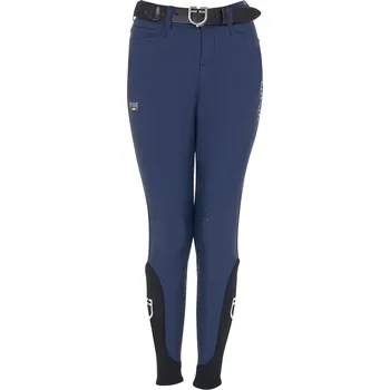 Jezdecké kalhoty EQUESTRO Rajtky X Fise Equestro, s gripem na kolenou, dětské, navy blazer 8 let