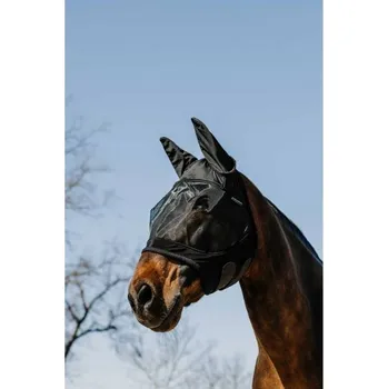 Koňská maska proti hmyzu Maska proti hmyzu EQUITHEME Soft 50% UV černá PONY