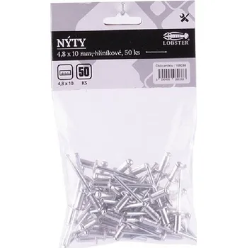 Nýt Nýty hliníkové Lobster 4,8x10mm, 50ks