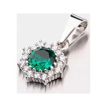 Přívěsek Dámský přívěsek bílé zlato 585 zirkon zářivý 357P-130086-06