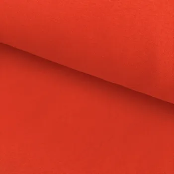 Teplákovina počesaná - Oranžová tmavá