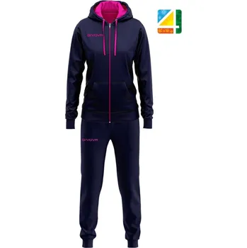 Moto kalhoty Dámská souprava GIVOVA King Donna Blue-Fuchsia 2XS