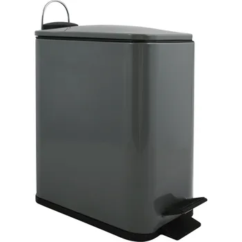Odpadkový koš Spirella pedálový odpadkový koš ERIK, matná šedá, ocel, 5 L