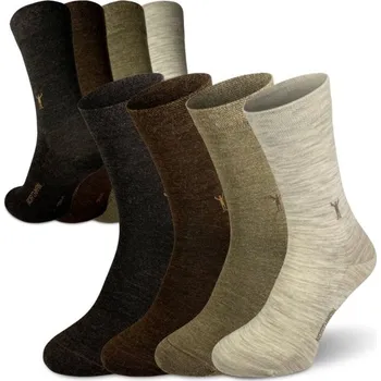 Pánské termo ponožky Northman Gunnar Merino 4-pack hnědé - M (39-41)