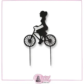 Cyklistka 3 - dortový zápich - Černá