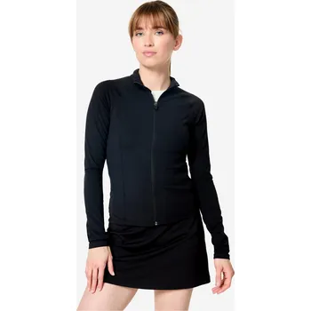 Dámská mikina DECATHLON Dámská fitness mikina se zipem 2XL ČERNÁ