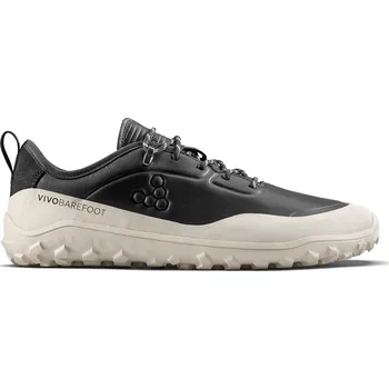 Pánská treková obuv Vivobarefoot TRACKER LEATHER AT LOW MENS OBSIDIAN/WHITE velikost 40 - Černá