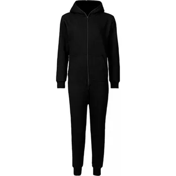 Dámský overall Neutral Kombinéza z organické Fairtrade bavlny s dvojitou kapucí a fleecovou vnitřní stranou Barva: Černá, Velikost: M NE73331