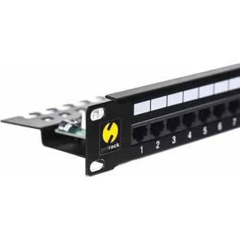 Patch panel NetRack Patch panel 19 24-porty Kat. 6 UTP Czarny (104-08)