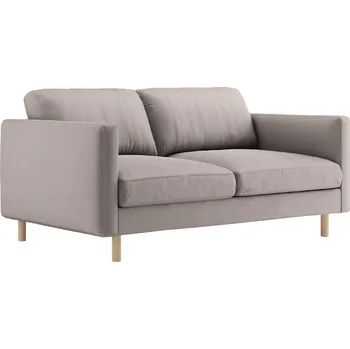 Pohovka Micadoni Šedobéžová sametová dvoumístná pohovka Eden 146 cm