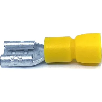 Kabelové oko Tracon electric Izolované Cu lisovacie dutinky ploché žluté 6mm² 6,3×0,8mm / 6mm2