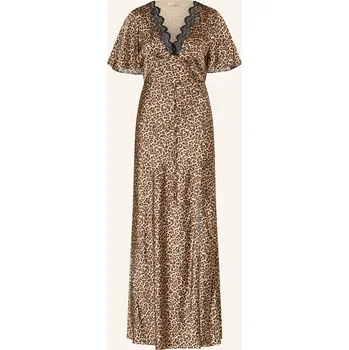 Dámské šaty Guess Dámské Saténové Šaty Martine, béžová / hnědá / tmavě...