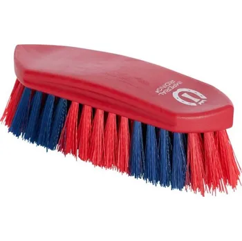 Čištění pro koně Tvrdý kartáč IRH Dandy, dvoubarevný Tango Red