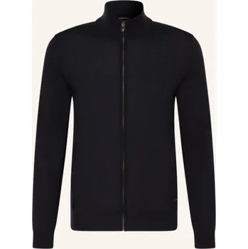 Pánský svetr Joop! Pánský Pletený Kabátek Davis Z Merino Vlny, tmavě modrá, L