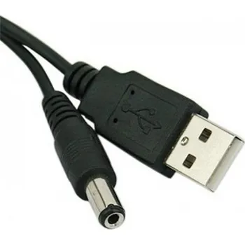 Napájecí kabel KABEL USB A samec - DC 5.5x2.1mm 1m