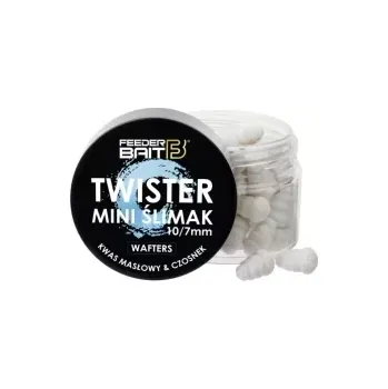 Boilies FeederBait Twirter Mini Slimak Wafters 25ml/10/7mm, NBA-Česnek
