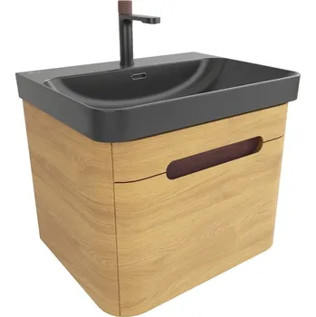 Šatní skříň Swiss aqua technologies Koupelnová skříňka s umyvadlem SAT Fusion 57,5x43x45 cm dub medový mat SATFUSION60DMBKMBA