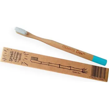 Zubní kartáček Mohani, Bambusový tyrkysový měkký zubní kartáček