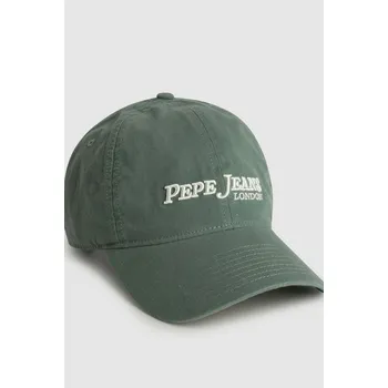 Čepice Pepe Jeans Pánská čepice SIMON CAP Barva: zelená, Velikost: UNI