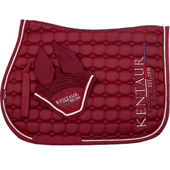 Vybavení pro koně Kentaur Podsedlová dečka s náušníky PONY, skoková - vínová